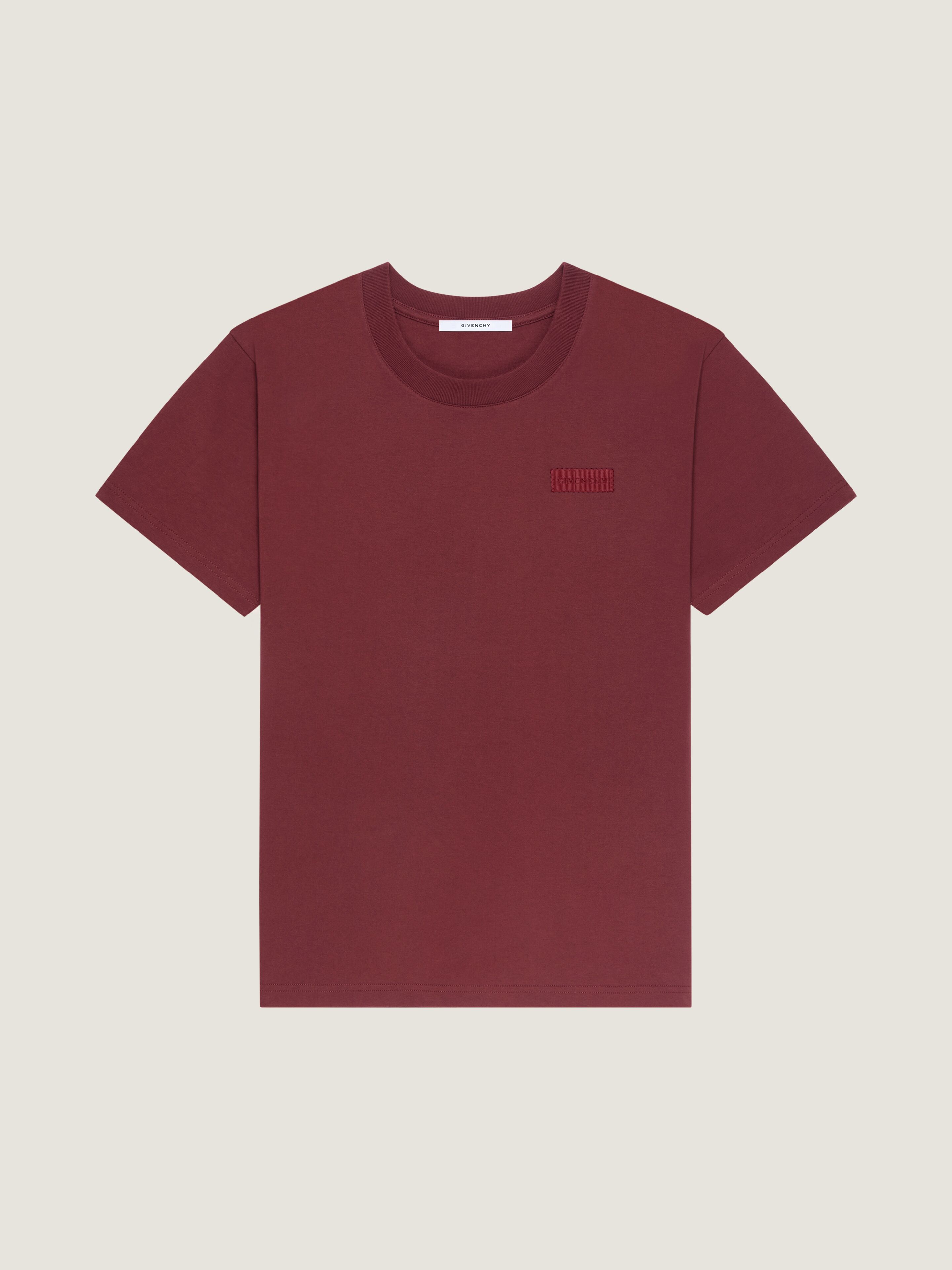 T-shirt en coton avec patch GIVENCHY